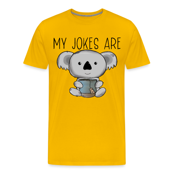 My Jokes Are Koala Tea Men's Premium T-Shirt - sun yellow