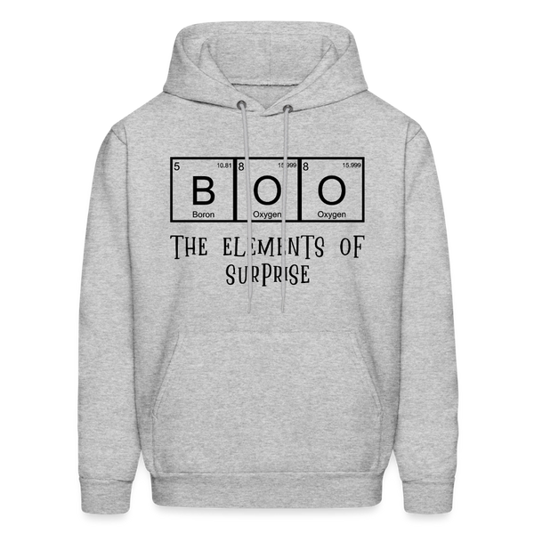 Boo the Element of Surprise Dad Jokes Halloween Men's Hoodie - heather gray
