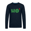 Ho to the Third Power Men's Premium Long Sleeve T-Shirt - deep navy