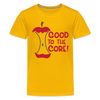 Good to the Core! Apple Food Pun Kids' Premium T-Shirt - sun yellow