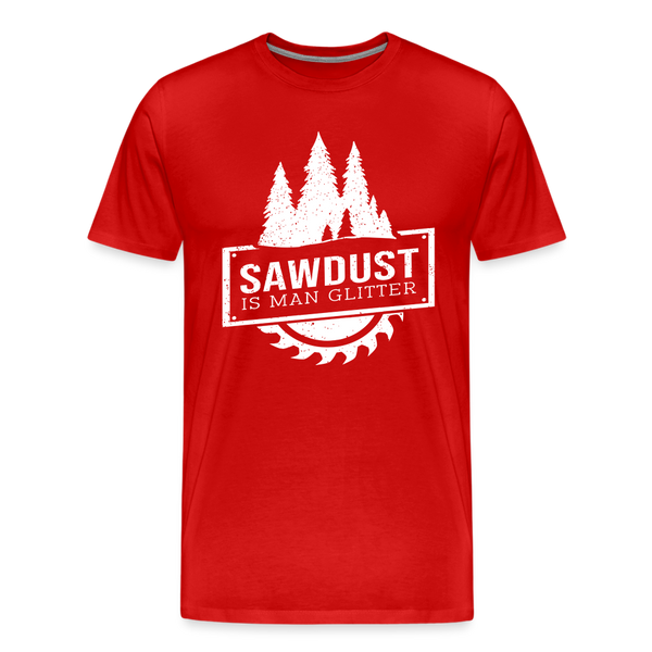 Sawdust is Man Glitter Men's Premium T-Shirt - red