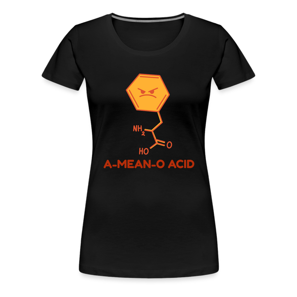 A-Mean-O Acid Science Joke Women’s Premium T-Shirt - black