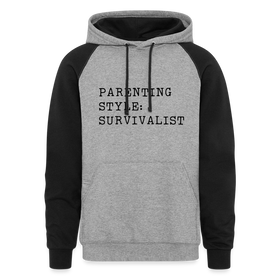 Parenting Style: Survivalist Unisex Colorblock Hoodie