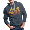 I'm the Dad First I Light the Fire Then I Grill the Things BBQ Men’s Premium Hoodie - heather denim