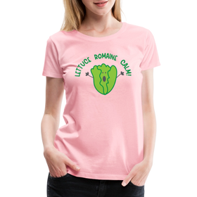 Lettuce Romaine Calm! Salad Food Pun Women’s Premium T-Shirt