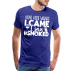 Veni Vidi Vapos I Came I Saw I Smoked: BBQ Smoker Men's Premium T-Shirt