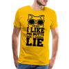 I Like Pig Butts and I Cannot Lie Funny BBQ Men's Premium T-Shirt - sun yellow