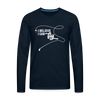 I Believe I Can Fly Fishing Men's Premium Long Sleeve T-Shirt - deep navy