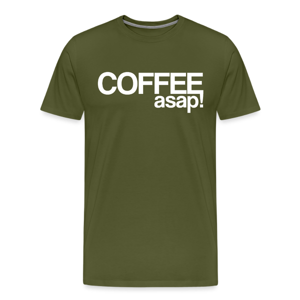 Funny Coffee ASAP! Men's Premium T-Shirt - olive green