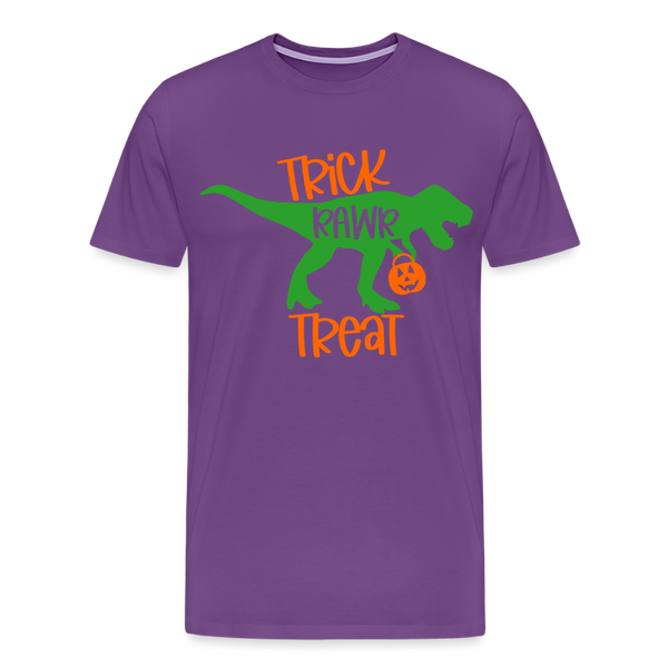 Trick Rawr Treat Dinosaur Halloween Men's Premium T-Shirt - purple