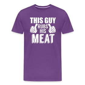 This Guy Rubs His Meat Funny BBQ Men's Premium T-Shirt