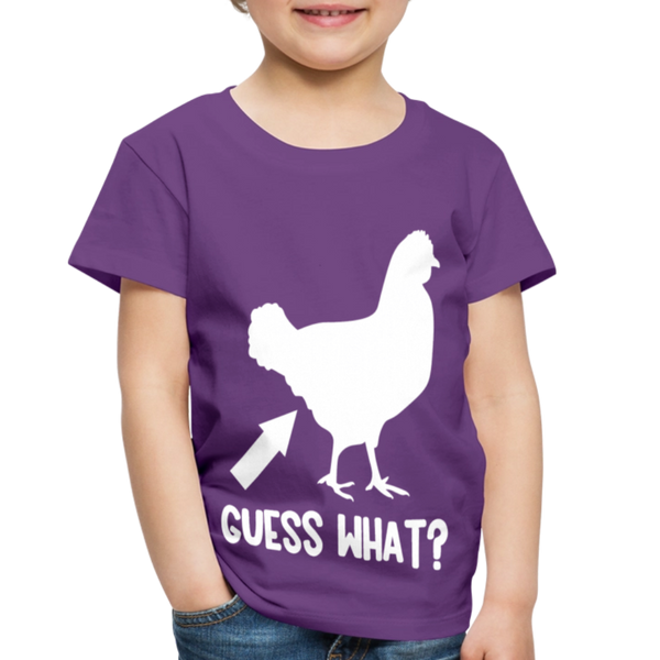 Guess What Chicken Butt Toddler Premium T-Shirt - purple