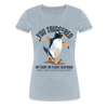 Funny Penguin Fight or Flight Bird Women’s Premium T-Shirt - heather ice blue