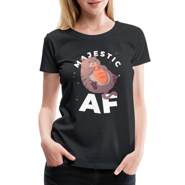 Cat Majestic AF Funny Women’s Premium T-Shirt - black