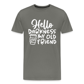 Hello Darkness Funny Coffee Men's Premium T-Shirt
