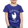 Cluck Around and Find Out Chicken Toddler Premium T-Shirt - royal blue