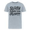 Sloth Running Team Champion Men's Premium T-Shirt - heather ice blue