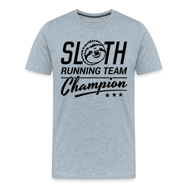 Sloth Running Team Champion Men's Premium T-Shirt - heather ice blue