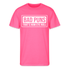 Funny Bad Puns That's How Eye Roll Men’s 50/50 T-Shirt - neon pink