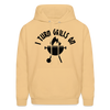 I Turn Grills On Funny BBQ Men's Hoodie - light gold 