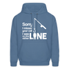 Sorry I Missed Your Call, I was on the Other Line Funny Fishing Men's Hoodie - denim blue
