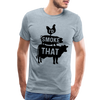 I'd Smoke That Funny BBQ Men's Premium T-Shirt - heather ice blue