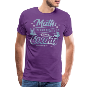 Math The Only Subject That Counts Funny Pun Men's Premium T-Shirt