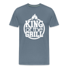King of the Grill Father's Day BBQ Men's Premium T-Shirt - steel blue