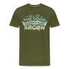 All of the Good Science Puns ARGON Nerd Men's Premium T-Shirt - olive green