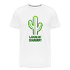 Lookin' Sharp! Cactus Pun Men's Premium T-Shirt - white