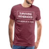 Surviving Fatherhood One Beer at a Time Men's Premium T-Shirt - heather burgundy