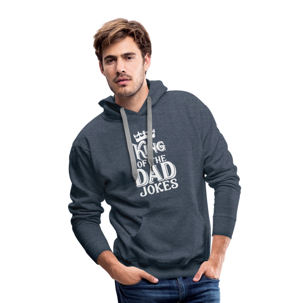 King of the Dad Jokes Men’s Premium Hoodie - heather denim