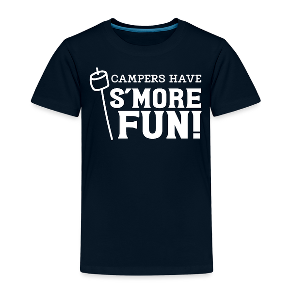 Camper's Have S'More Fun! Funny Camping Toddler Premium T-Shirt - deep navy
