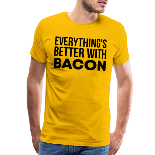 Everythings's Better with Bacon Men's Premium T-Shirt - sun yellow