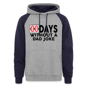 00 Days Without a Dad Joke Colorblock Hoodie