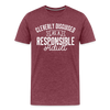 Cleverly Disguised as a Responsible Adult Men's Premium T-Shirt - heather burgundy