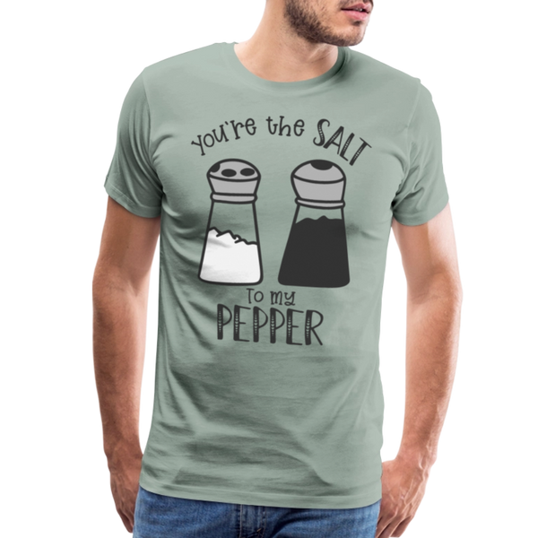 You're the Salt to my Pepper Funny Love Men's Premium T-Shirt - steel green