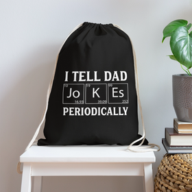 I Tell Dad Jokes Periodically Cotton Drawstring Bag