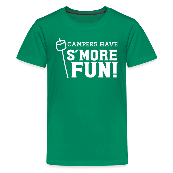 Camper's Have S'More Fun! Funny Camping Kids' Premium T-Shirt - kelly green