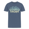 All of the Good Science Puns ARGON Nerd Men's Premium T-Shirt - heather blue