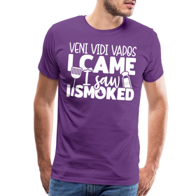 Veni Vidi Vapos I Came I Saw I Smoked: BBQ Smoker Men's Premium T-Shirt