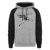 I Believe I Can Fly Fishing Colorblock Hoodie - heather gray/black