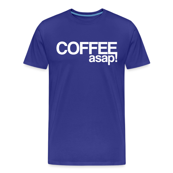 Funny Coffee ASAP! Men's Premium T-Shirt - royal blue