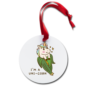 I'm a Uni-Corn Pun Holiday Ornament