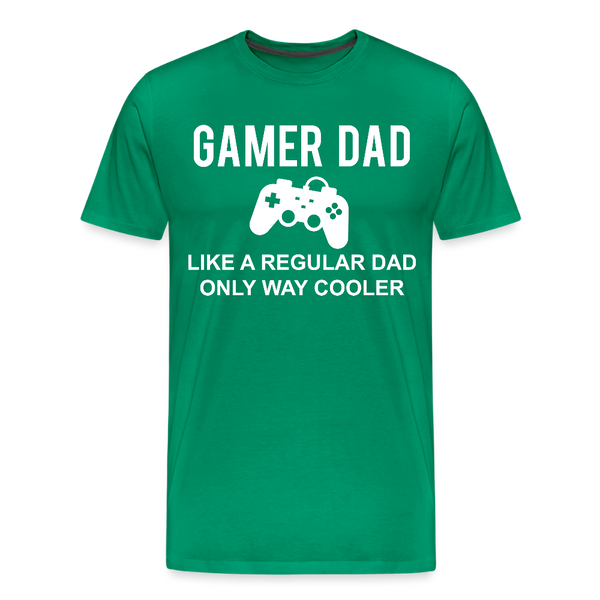 Gamer Dad Like a Regular Dad Only Way Cooler Men's Premium T-Shirt - kelly green