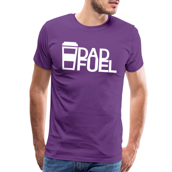 Dad Fuel Funny Coffee Men's Premium T-Shirt - purple
