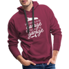 What Happens in the Garage Stays in the Garage Men’s Premium Hoodie - burgundy