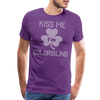 Kiss Me I'm Colorblind Funny St. Pat's Men's Premium T-Shirt - purple