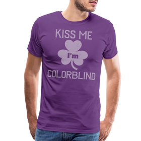 Kiss Me I'm Colorblind Funny St. Pat's Men's Premium T-Shirt