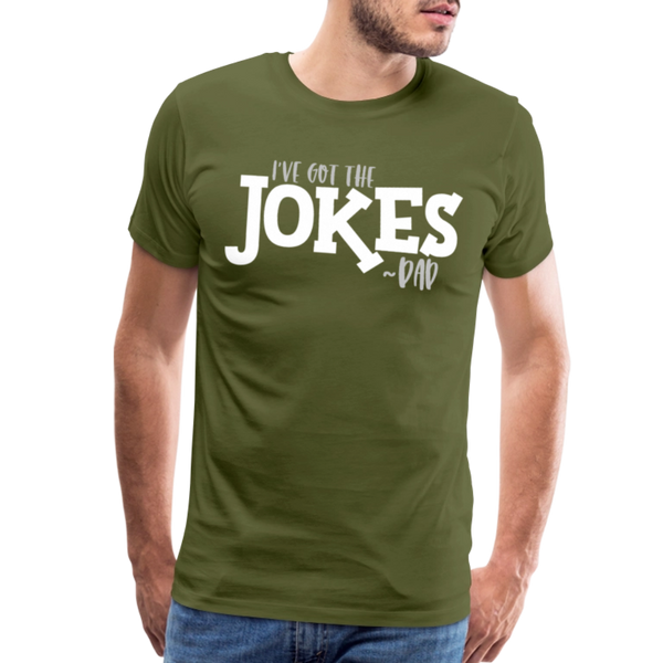 I've Got the Jokes -Dad Men's Premium T-Shirt - olive green